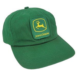 John Deere Tractor Vintage Farm Hat Snapback Cap Green Patch K-Products USA Made